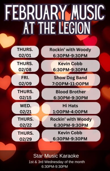 February Music at the Legion
