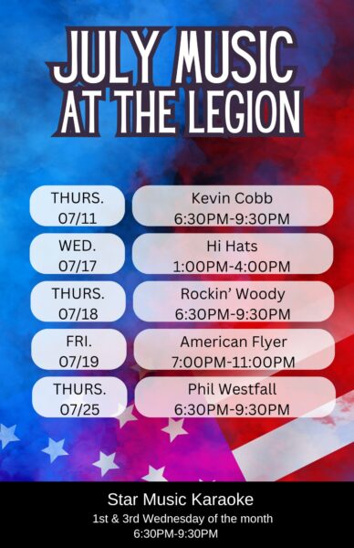 July Music at the Legion